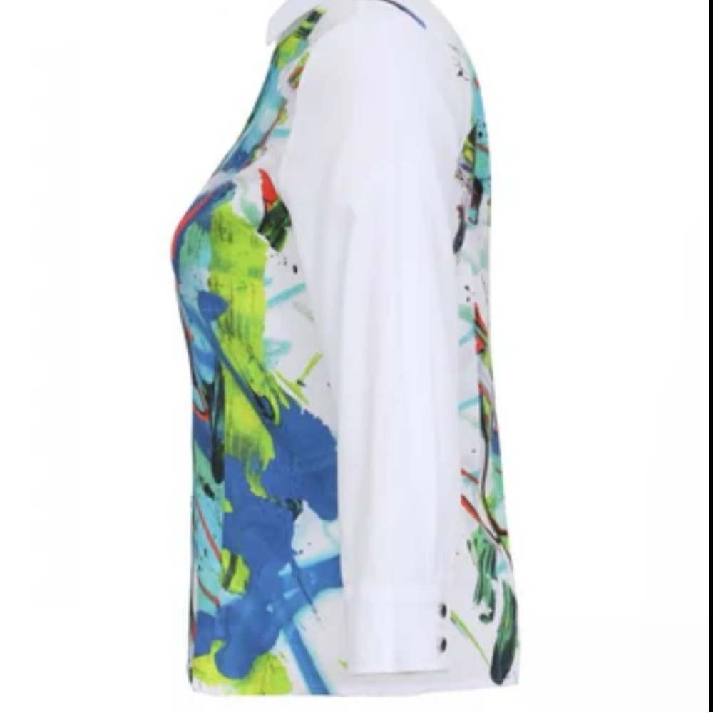 Vibrant Artistic Women's Blouse - Picture 5 of 11